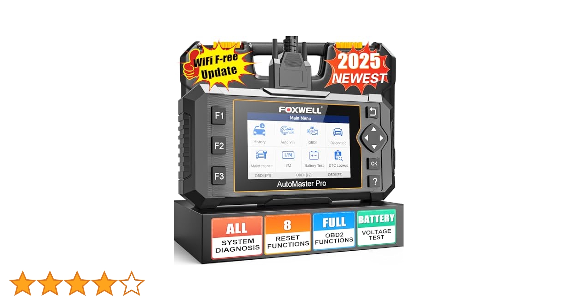 Amazon.co.jp: 2024 FOXWELL NT624 Elite OBD2スキャナー 8回